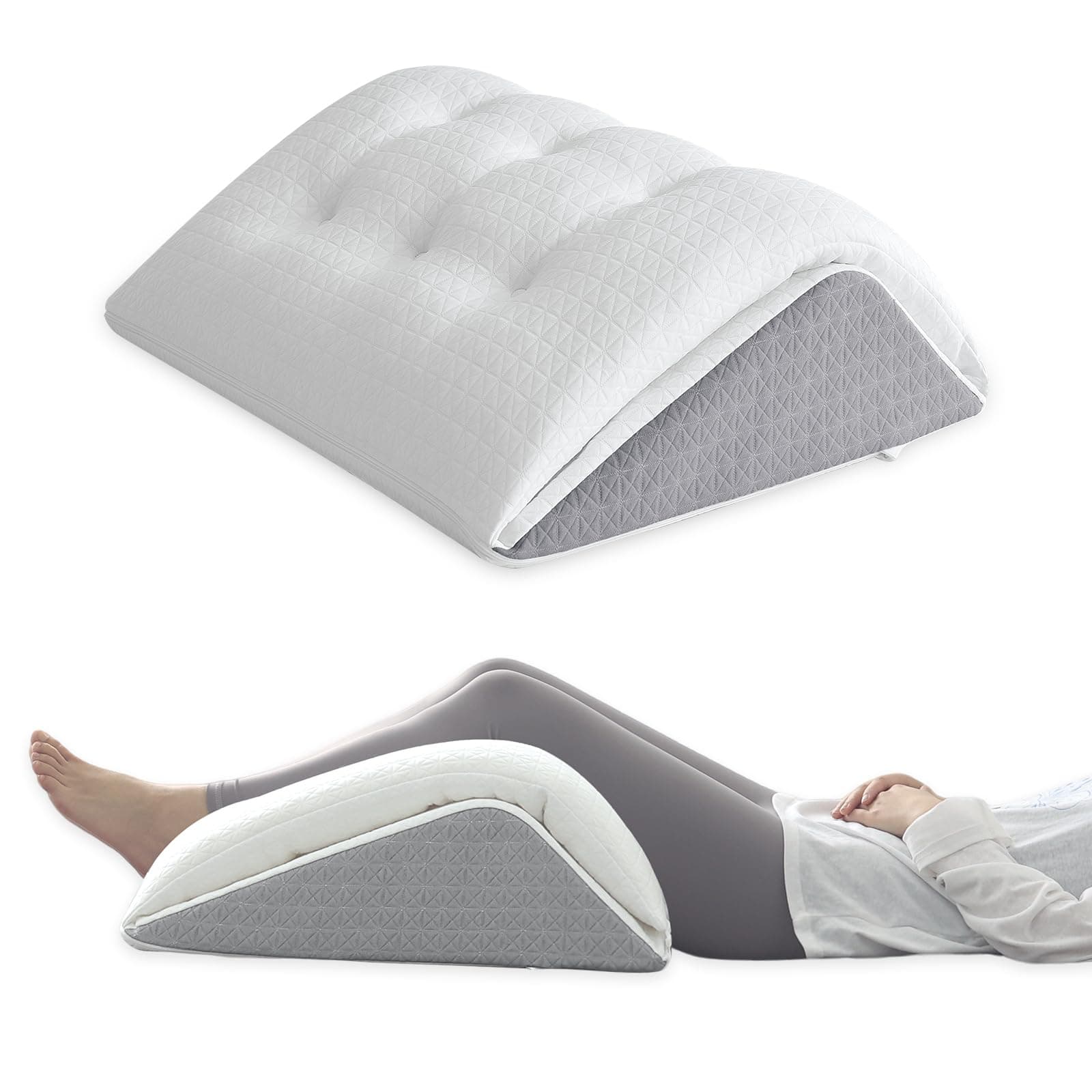 Knee Pillow Memory Foam Leg Wedge Pillow Leg Elevation Knee Support — image 1