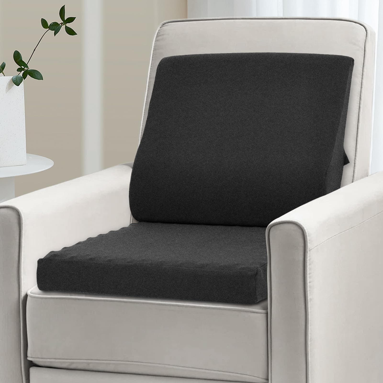 Recliner Seat Cushion with Lumbar Support Pillow, 2 Piece Set — image 1